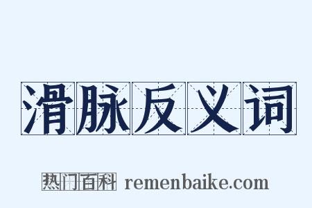 滑脉反义词是什么意思的图片